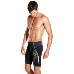 Speedo Men's Speedo Fit Panel Jammer - Black/oxid Grey/lime Punch -Aqua Fit Shop 221495 02 d 422134