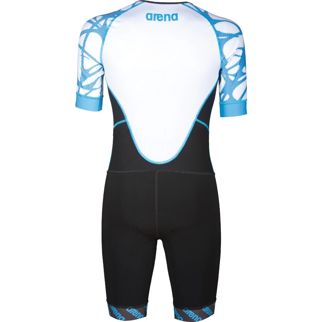 Arena ST Aero Front Zip Trisuit Men - Black/White/Aqua Blue 4 Arena ST Aero Front Zip Trisuit Men - Black/White/Aqua Blue - Image 2