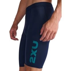2XU Aero 9" Tri Shorts - Midnight/jade -Aqua Fit Shop 2xu aero 9 tri shorts midnight jade 1 1440745