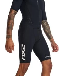 2XU Aero Sleeved Trisuit - Black/white -Aqua Fit Shop 2xu aero sleeved trisuit black white 6 1440550