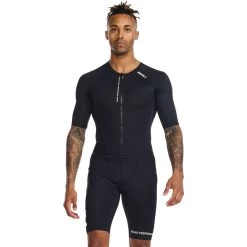 2XU Aero Sleeved Trisuit - Black/white