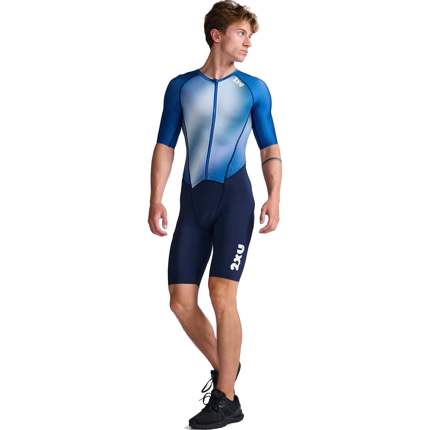 2XU Aero Sleeved Trisuit - Midnight/white 6 2XU Aero Sleeved Trisuit - Midnight/white - Image 4