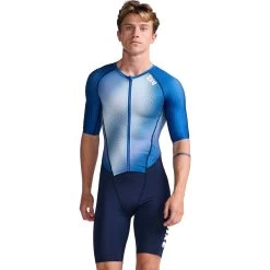 2XU Aero Sleeved Trisuit - Midnight/white