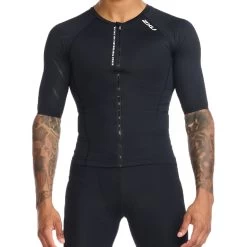 2XU Aero Tri Sleeved Top - Black/white