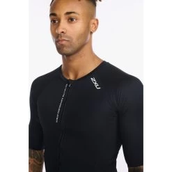 Aqua Fit Shop -Aqua Fit Shop 2xu aero tri sleeved top mens black white5 1178941