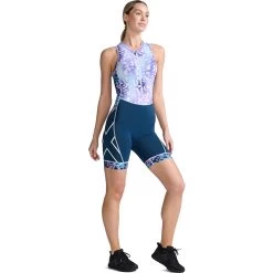 2XU Core Women's Trisuit - Moonlight/white -Aqua Fit Shop 2xu core womens trisuit moonlight white 1 1457411
