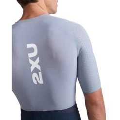 2XU Light Speed Tech Sleeved Trisuit - Outerspace/white -Aqua Fit Shop 2xu herren light speed front zip outerspace white mt6633d outwht 12 1378716