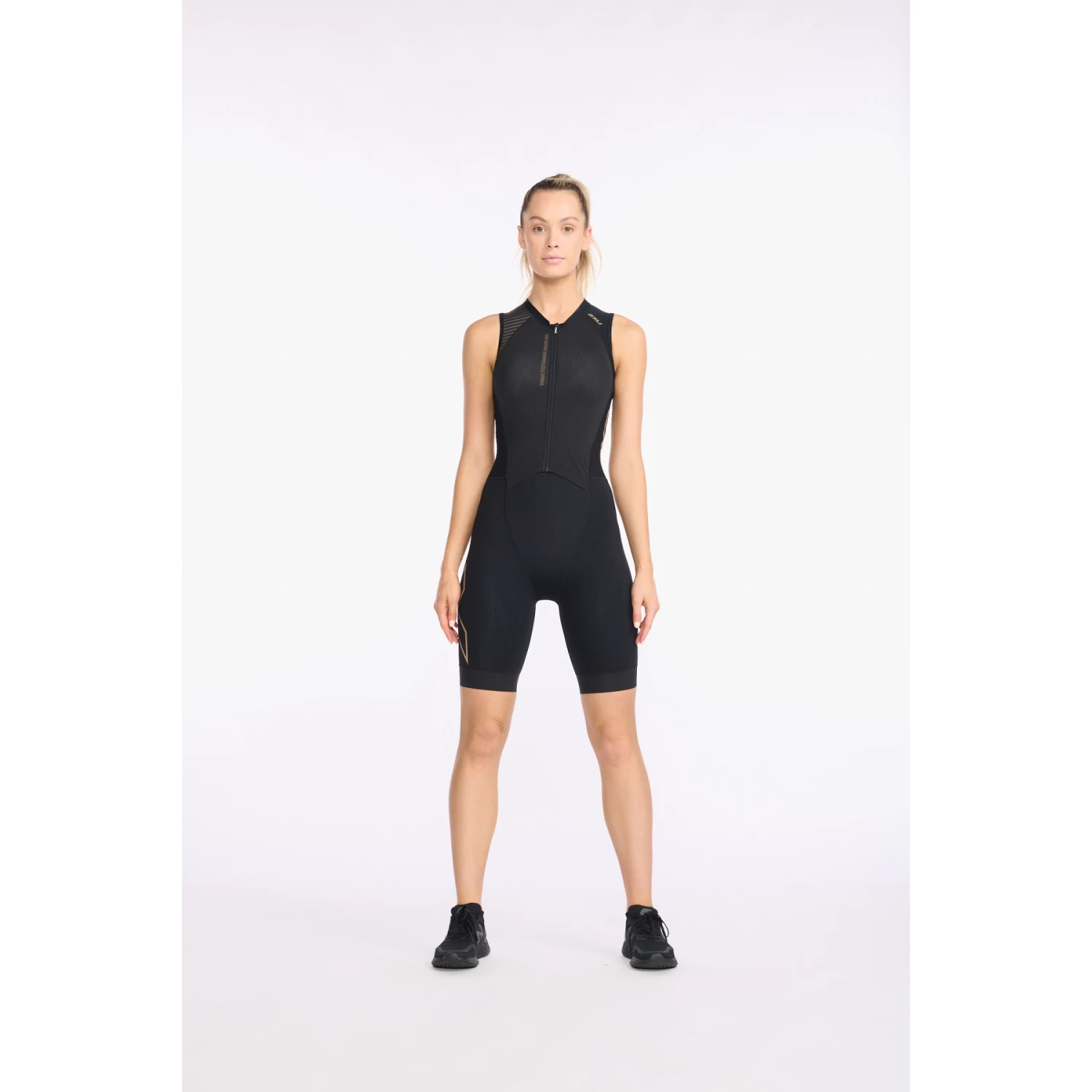 2XU Light Speed Front Zip Women's Trisuit - Black/gold 11 2XU Light Speed Front Zip Women's Trisuit - Black/gold - Image 9