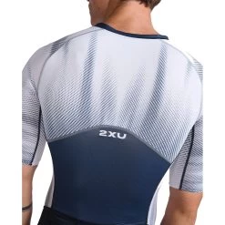 2XU Light Speed Sleeved Trisuit - Midnight/white -Aqua Fit Shop 2xu light speed sleeved trisuit midnight white 4 1457437