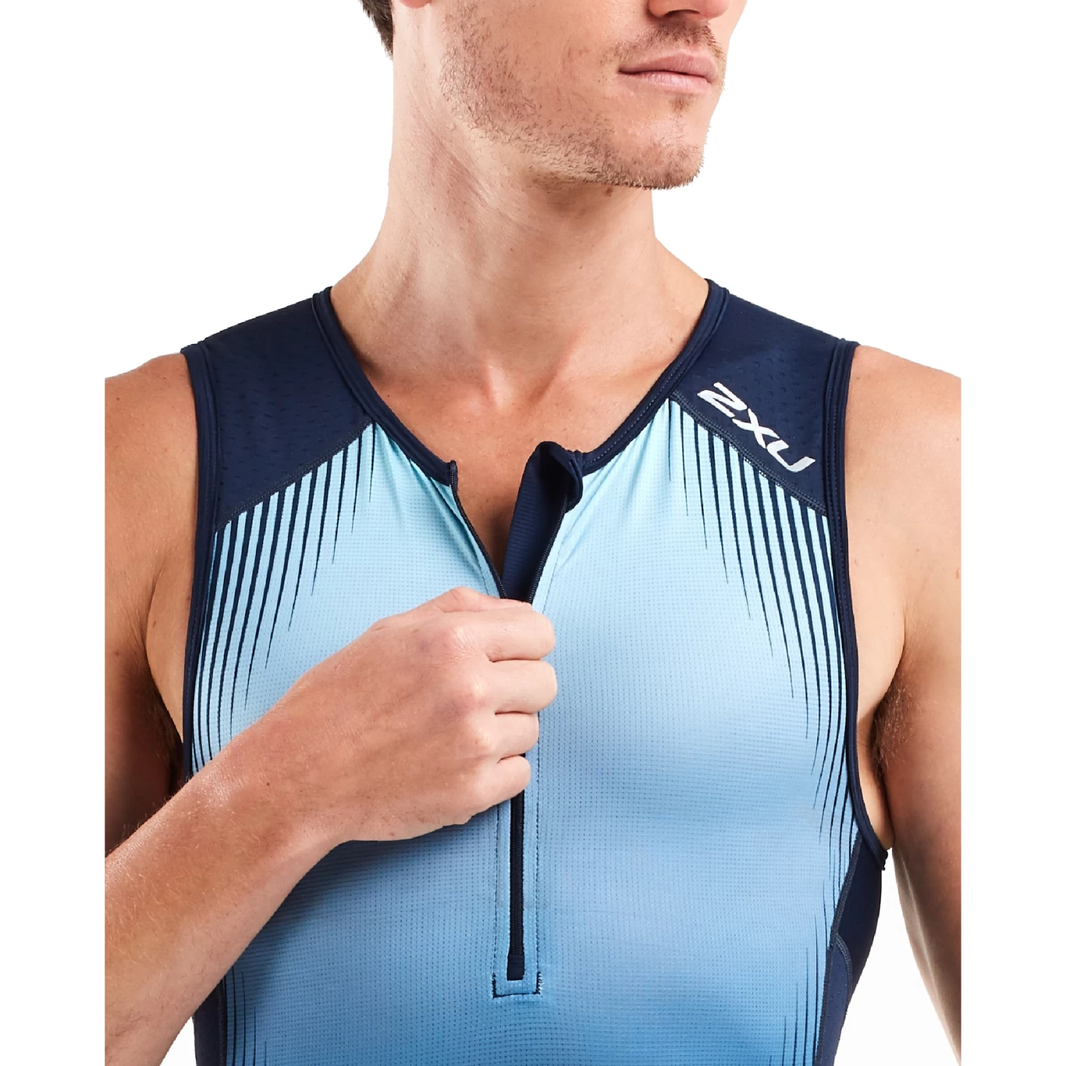 2XU Perform Tri Singlet - Midnight/fresh Ombre 4 2XU Perform Tri Singlet - Midnight/fresh Ombre - Image 2