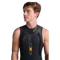 2XU Propel P:1 Sleeveless Wetsuit - Black/ambition -Aqua Fit Shop 2xu propel p 1 sleeveless wetsuit black ambition 3 1530875