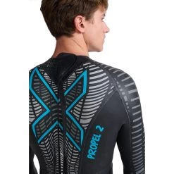 2XU Propel P:2 Wetsuit - Black/aloha -Aqua Fit Shop 2xu propel p 2 wetsuit black aloha 6 1478331