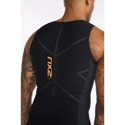 2XU Propel Swimskin - Black/turmeric -Aqua Fit Shop 2xu propel swimskin black turmeric 10 1296888