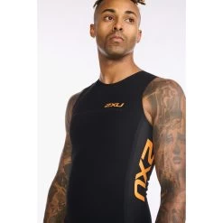 2XU Propel Swimskin - Black/turmeric -Aqua Fit Shop 2xu propel swimskin black turmeric 9 1296887