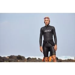 Zone3 Neoprene Long Sleeve Under Wetsuit Baselayer - Black/white -Aqua Fit Shop 313980 04 d 648787