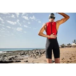 Zone3 Men's Streamline Sleeveless Swimskin - Black/red -Aqua Fit Shop 314037 04 d 648933