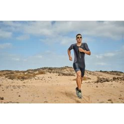 Zone3 Men's Aquaflo Plus Short Sleeve Trisuit - Black/grey/neon Green -Aqua Fit Shop 314136 11 d 649180