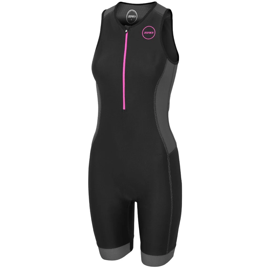 Zone3 Women's Aquaflo Plus Trisuit - Black/grey/neon Pink 3 Zone3 Women's Aquaflo Plus Trisuit - Black/grey/neon Pink