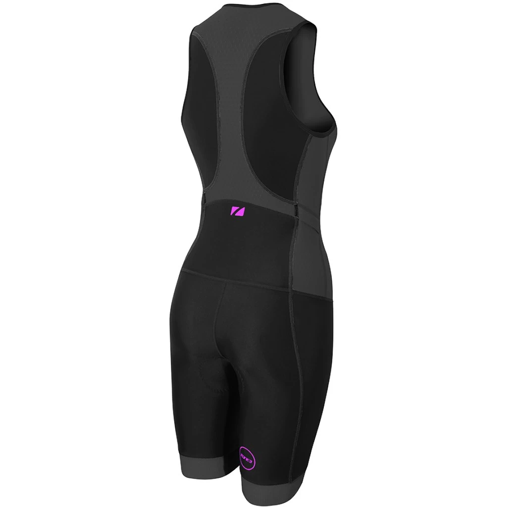 Zone3 Women's Aquaflo Plus Trisuit - Black/grey/neon Pink 4 Zone3 Women's Aquaflo Plus Trisuit - Black/grey/neon Pink - Image 2