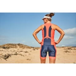Zone3 Women's Aquaflo Plus Tri Top - Navy/coral -Aqua Fit Shop 314209 08 d 649362