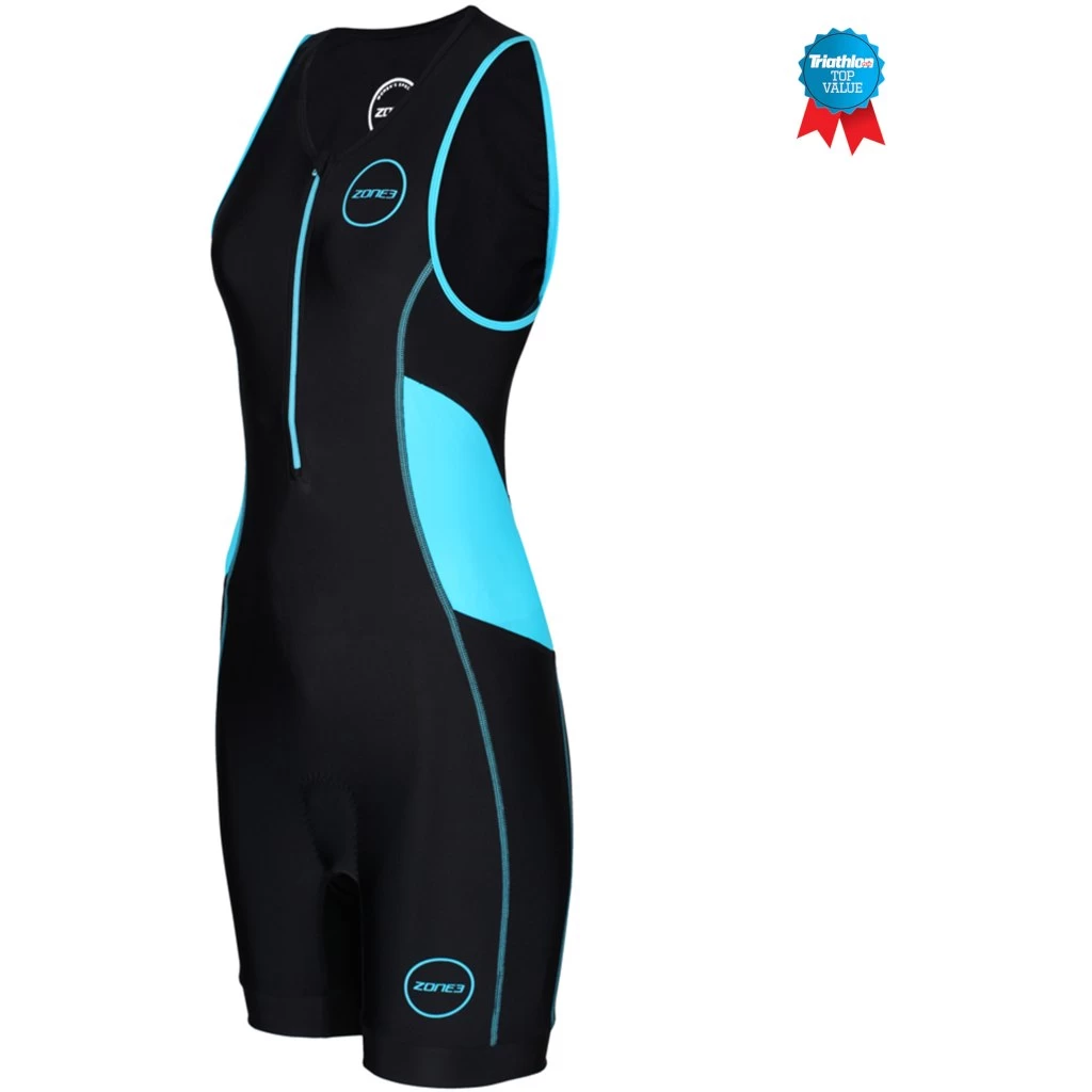 Zone3 Women Activate Trisuit - Black/turquoise 3 Zone3 Women Activate Trisuit - Black/turquoise