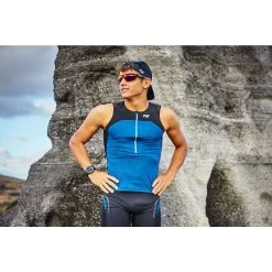 Zone3 Men's Performance Culture Tri Top - Marl Navy/black -Aqua Fit Shop 314465 09 d 649932
