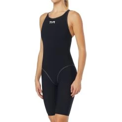 TYR Thresher Women's Open Back Swimsuit - Black/grey -Aqua Fit Shop 326032 03 d 681020