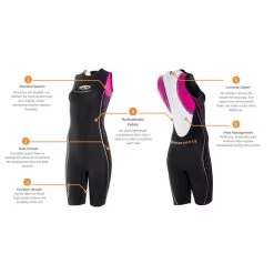 Blueseventy PZ4TX Women's Swimskin - Black/white/pink -Aqua Fit Shop 328220 02 d 687099