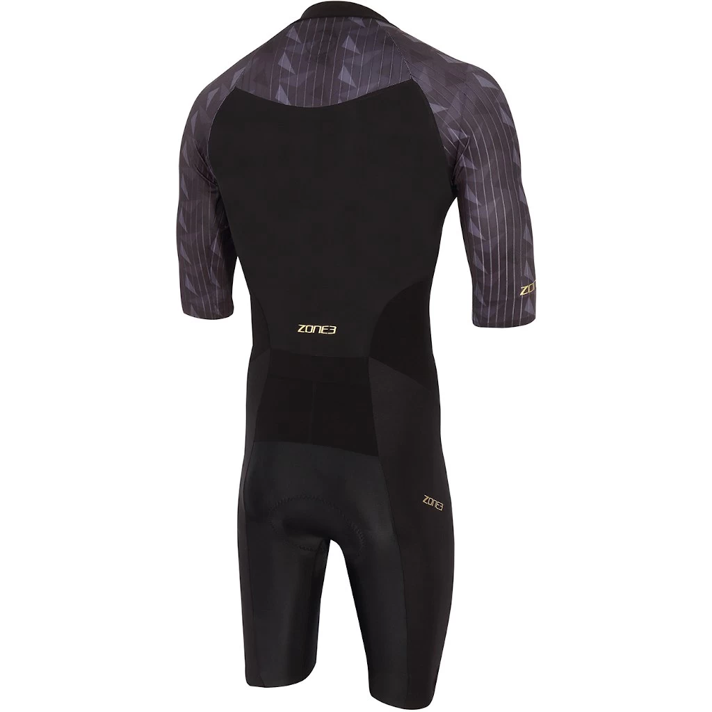 Zone3 Men's Lava Long Distance Short Sleeve Aero Suit - Black/gold 4 Zone3 Men's Lava Long Distance Short Sleeve Aero Suit - Black/gold - Image 2
