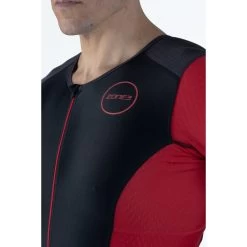 Zone3 Men's Aquaflo Plus Short Sleeve Full Zip Trisuit - Black/red -Aqua Fit Shop 352297 03 d 754991