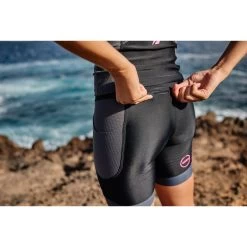 Zone3 Women's Aquaflo Plus Shorts - Black/grey/neon Pink -Aqua Fit Shop 352312 07 d 755049