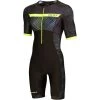 Zone3 Men's Activate Plus Revolution Short Sleeve Trisuit - Black/green