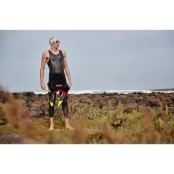 Zone3 Men's Neoprene Kneeskin Swimsuit - Black/red/white -Aqua Fit Shop 352405 03 d 755434