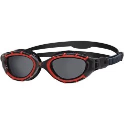 Zoggs Predator Flex Polarized Swimming Goggles - Red/Black/Smoke