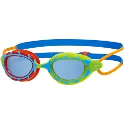 Zoggs Predator Junior Swimming Goggles - Red & Green/blue & Orange/tint