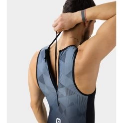 ALE Alé TRIATHLON Kite Sleeveless Skinsuit - Grey -Aqua Fit Shop ale triathlon kite sleeveless skinsuit 19 1456254