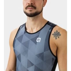 ALE Alé TRIATHLON Kite Sleeveless Skinsuit - Grey -Aqua Fit Shop ale triathlon kite sleeveless skinsuit 22 1456257