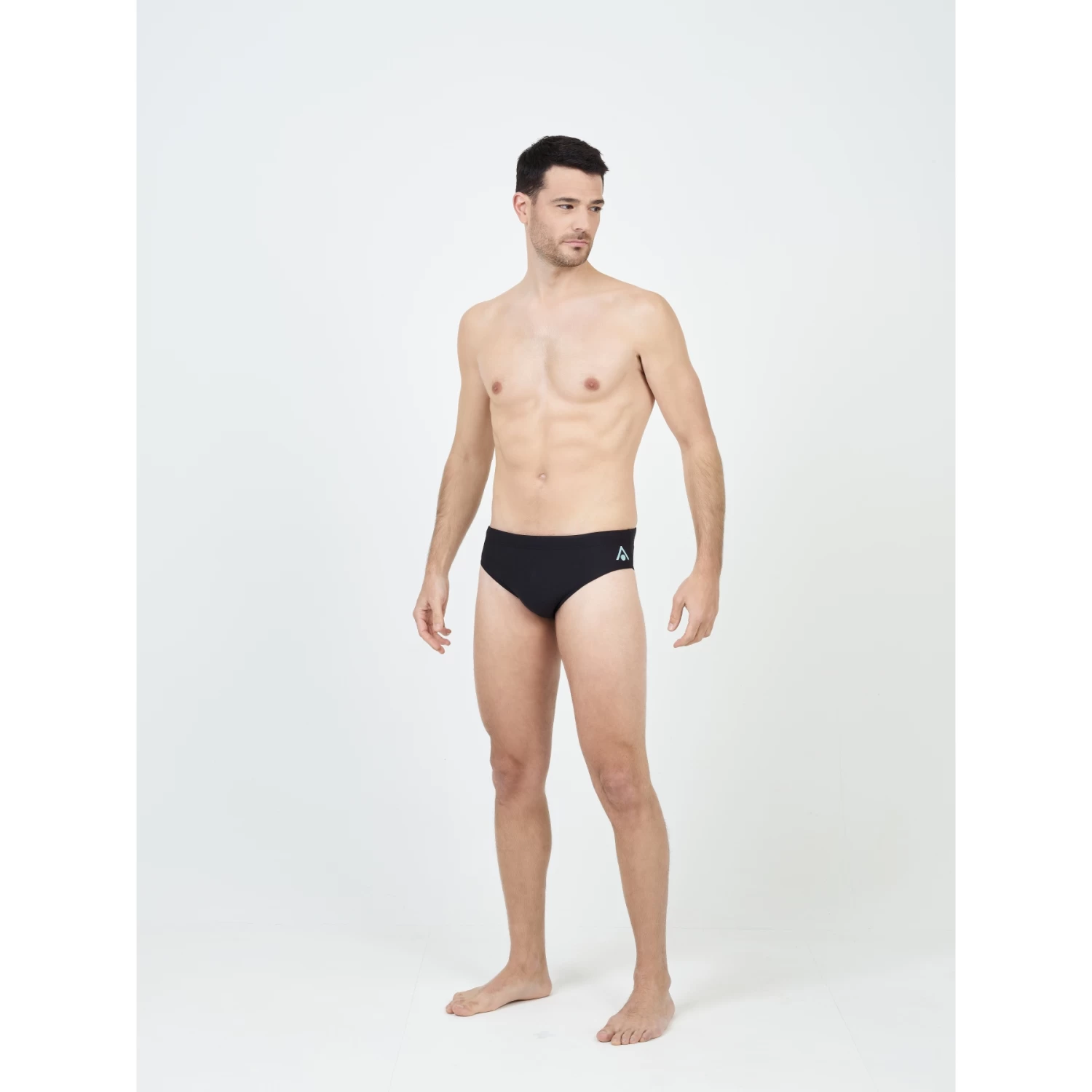 AQUASPHERE Essential Swim Brief 8cm - Black/Light Blue 7 AQUASPHERE Essential Swim Brief 8cm - Black/Light Blue - Image 5