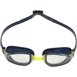 AQUASPHERE Fastlane Swim Goggles - Clear - Navy Blue/Bright Yellow