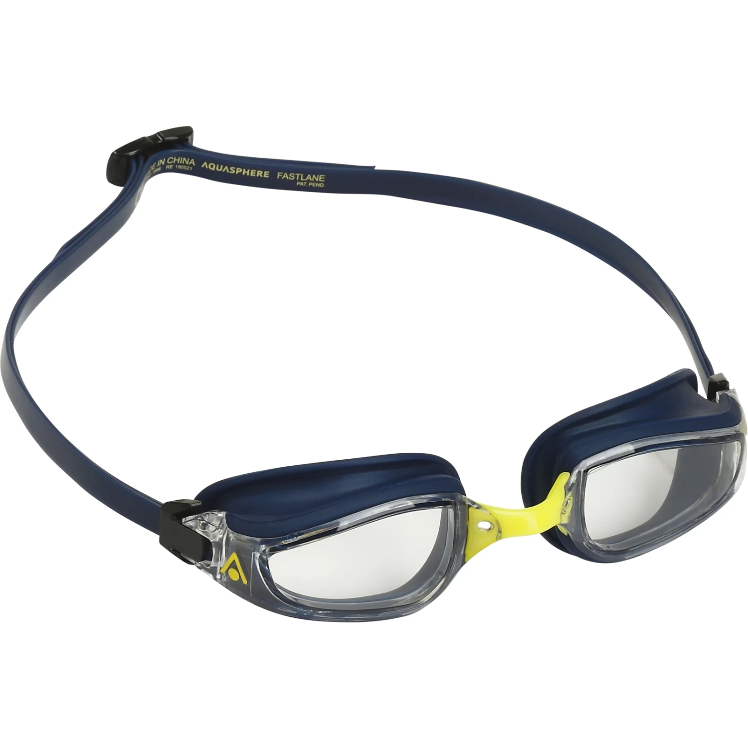 AQUASPHERE Fastlane Swim Goggles - Clear - Navy Blue/Bright Yellow 6 AQUASPHERE Fastlane Swim Goggles - Clear - Navy Blue/Bright Yellow - Image 4
