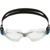 AQUASPHERE Kayenne Swim Goggles - Clear - Transparent/Silver/Petrol -Aqua Fit Shop aquasphere kayenne swim goggles clear transparent silver petrol 1 1438670