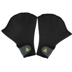 AQUASPHERE Swim Gloves - Black/Bright Yellow -Aqua Fit Shop aquasphere swim gloves black bright yellow 21 1437576