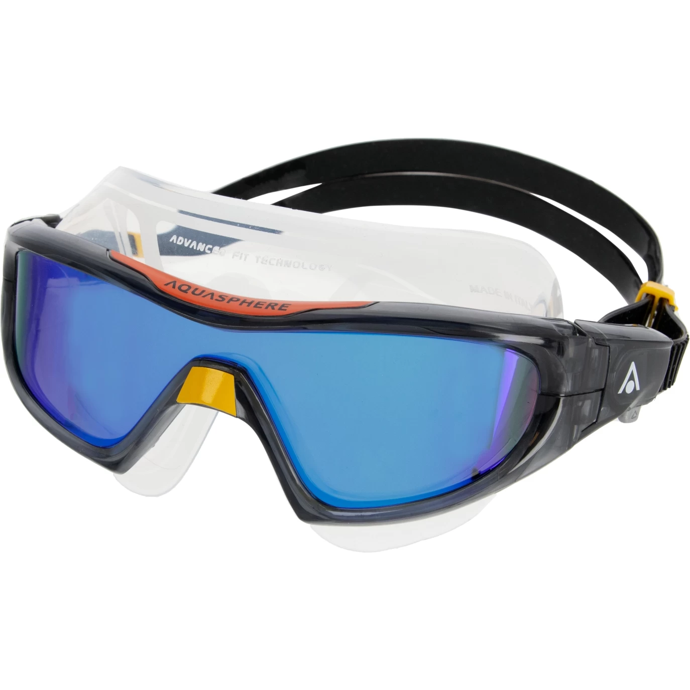 AQUASPHERE Vista Pro Swim Goggles - Indigo Titanium Mirrored - Dark Gray/Orange 5 AQUASPHERE Vista Pro Swim Goggles - Indigo Titanium Mirrored - Dark Gray/Orange - Image 3