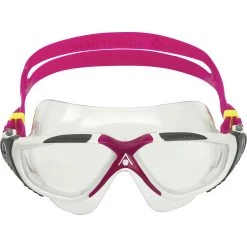 AQUASPHERE Vista Swim Goggles - Clear - White/Raspberry