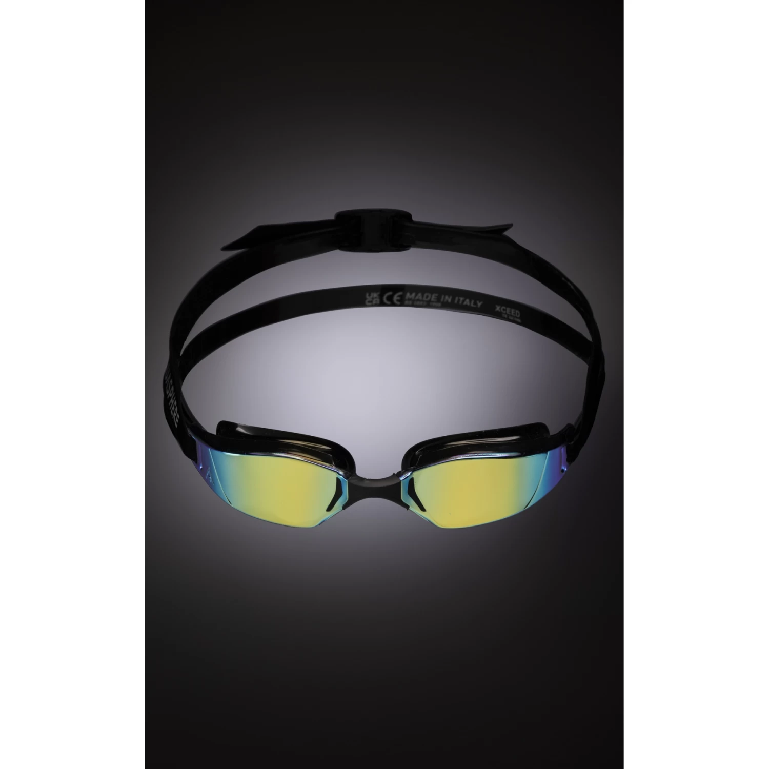 AQUASPHERE Xceed Swim Goggles - Yellow Titanium Mirrored - Black/Black/Black 7 AQUASPHERE Xceed Swim Goggles - Yellow Titanium Mirrored - Black/Black/Black - Image 5