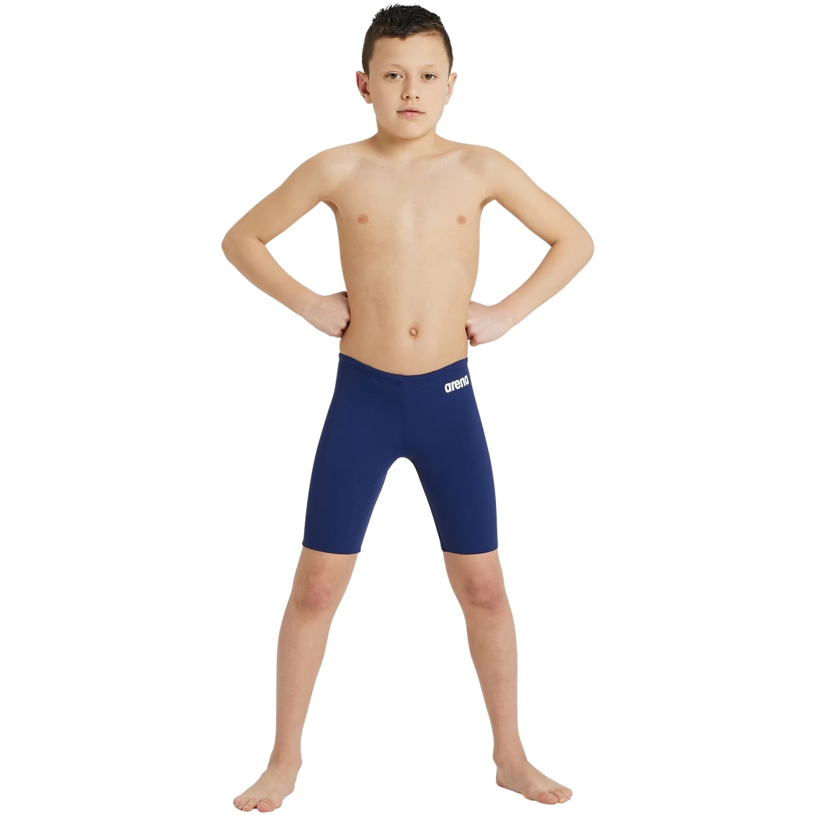 Arena Team Solid Swim Jammer Boys - Navy-White 8 Arena Team Solid Swim Jammer Boys - Navy-White - Image 6