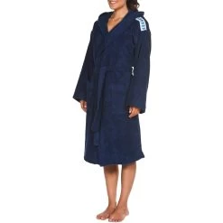 Arena Core Soft Bathrobe - Navy White -Aqua Fit Shop arena core soft robe navy white 7 975470
