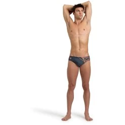 Arena Feel Branch Swim Briefs Men - Asphalt -Aqua Fit Shop arena feel mens branch swim briefs asphalt 7 1363652