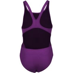 Arena Team Solid Swim Tech Swimsuit Girls - Plum-White -Aqua Fit Shop arena girls team swimsuit swim tech solid plum white 4 1250711