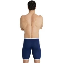 Arena Icons Solid Jammer Men - Navy-White -Aqua Fit Shop arena icons solid swim jammer navy white 6 1121745